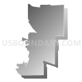 Census Tract 9621, Kosciusko County, Indiana (Gray Gradient Fill with Shadow)