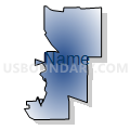 Census Tract 9621, Kosciusko County, Indiana (Radial Fill with Shadow)