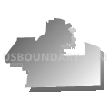 Census Tract 9623, Kosciusko County, Indiana (Gray Gradient Fill with Shadow)