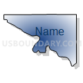 Census Tract 9501, Van Buren County, Iowa (Radial Fill with Shadow)
