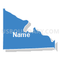 Census Tract 9502, Van Buren County, Iowa (Solid Fill with Shadow)
