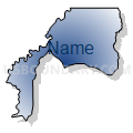 Census Tract 403.01, Livingston Parish, Louisiana (Radial Fill with Shadow)