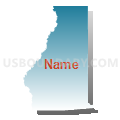 Census Tract 401, Livingston Parish, Louisiana (Blue Gradient Fill with Shadow)