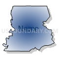 Census Tract 9602, Madison Parish, Louisiana (Radial Fill with Shadow)