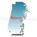 Census Tract 9510, Washington Parish, Louisiana (Blue Gradient Fill with Shadow)