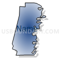 Census Tract 9510, Washington Parish, Louisiana (Radial Fill with Shadow)
