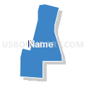 Census Tract 9509, Washington Parish, Louisiana (Solid Fill with Shadow)