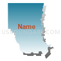 Census Tract 9504, Washington Parish, Louisiana (Blue Gradient Fill with Shadow)