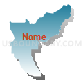 Census Tract 307, Avoyelles Parish, Louisiana (Blue Gradient Fill with Shadow)
