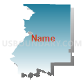 Census Tract 9501, Claiborne Parish, Louisiana (Blue Gradient Fill with Shadow)