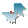 Census Tract 22.04, Calcasieu Parish, Louisiana (Blue Gradient Fill with Shadow)