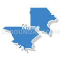 Census Tract 22.04, Calcasieu Parish, Louisiana (Solid Fill with Shadow)