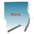 Census Tract 35, Calcasieu Parish, Louisiana (Blue Gradient Fill with Shadow)
