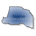 Census Tract 9501, Vernon Parish, Louisiana (Radial Fill with Shadow)