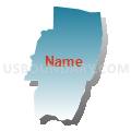 Census Tract 9603, Winn Parish, Louisiana (Blue Gradient Fill with Shadow)