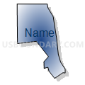 Census Tract 231, Caddo Parish, Louisiana (Radial Fill with Shadow)