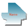 Census Tract 6, Jefferson Davis Parish, Louisiana (Blue Gradient Fill with Shadow)