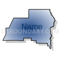 Census Tract 1, Jefferson Davis Parish, Louisiana (Radial Fill with Shadow)