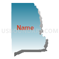 Census Tract 9534, Tangipahoa Parish, Louisiana (Blue Gradient Fill with Shadow)