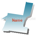 Census Tract 9613, St. Landry Parish, Louisiana (Blue Gradient Fill with Shadow)