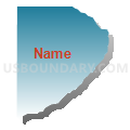 Census Tract 104, Ouachita Parish, Louisiana (Blue Gradient Fill with Shadow)