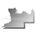 Census Tract 9505, Allen Parish, Louisiana (Gray Gradient Fill with Shadow)