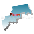 Census Tract 7032, Worcester County, Massachusetts (Blue Gradient Fill with Shadow)