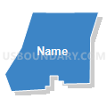 Census Tract 103, Van Buren County, Michigan (Solid Fill with Shadow)