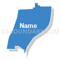 Census Tract 104, Van Buren County, Michigan (Solid Fill with Shadow)