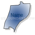 Census Tract 104, Van Buren County, Michigan (Radial Fill with Shadow)