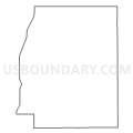Census Tract 9613, Lake County, Michigan (Light Gray Border)