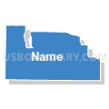 Census Tract 9608, Cheboygan County, Michigan (Solid Fill with Shadow)