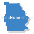 Census Tract 9633, Burt County, Nebraska (Solid Fill with Shadow)