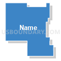 Census Tract 9632, Burt County, Nebraska (Solid Fill with Shadow)