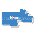 Census Tract 9634, Burt County, Nebraska (Solid Fill with Shadow)