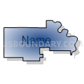 Census Tract 9634, Burt County, Nebraska (Radial Fill with Shadow)