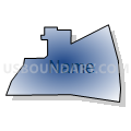 Census Tract 102, Dakota County, Nebraska (Radial Fill with Shadow)