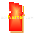 Census Tract 9667, Otoe County, Nebraska (Bright Blending Fill with Shadow)