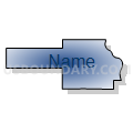 Census Tract 9401, Thurston County, Nebraska (Radial Fill with Shadow)