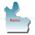 Census Tract 502.02, Washington County, Nebraska (Blue Gradient Fill with Shadow)