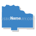 Census Tract 9771, Cedar County, Nebraska (Solid Fill with Shadow)