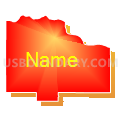 Census Tract 9771, Cedar County, Nebraska (Bright Blending Fill with Shadow)