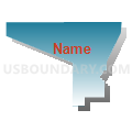 Census Tract 9655, Adams County, Nebraska (Blue Gradient Fill with Shadow)