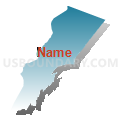 Census Tract 3745, Sussex County, New Jersey (Blue Gradient Fill with Shadow)