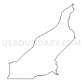 Census Tract 9711, Richmond County, North Carolina (Light Gray Border)