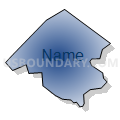 Census Tract 614, Davidson County, North Carolina (Radial Fill with Shadow)