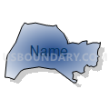 Census Tract 612.01, Davidson County, North Carolina (Radial Fill with Shadow)