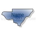 Census Tract 603.02, Davidson County, North Carolina (Radial Fill with Shadow)