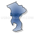 Census Tract 603.03, Davidson County, North Carolina (Radial Fill with Shadow)