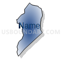 Census Tract 617.01, Davidson County, North Carolina (Radial Fill with Shadow)